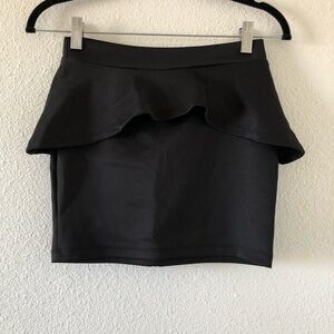 Popular Basics Black peplum skirt size small